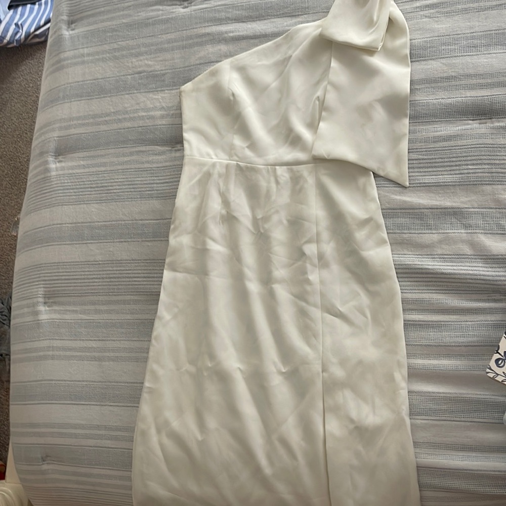 BEAUTIFIL White One Shoulder MIDI Dress